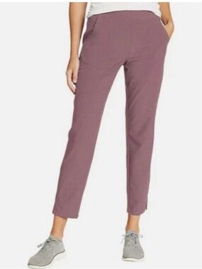 Eddie Bauer First Ascent Women Mauve Cropped Ankle Pants Hiking Outdoor Active